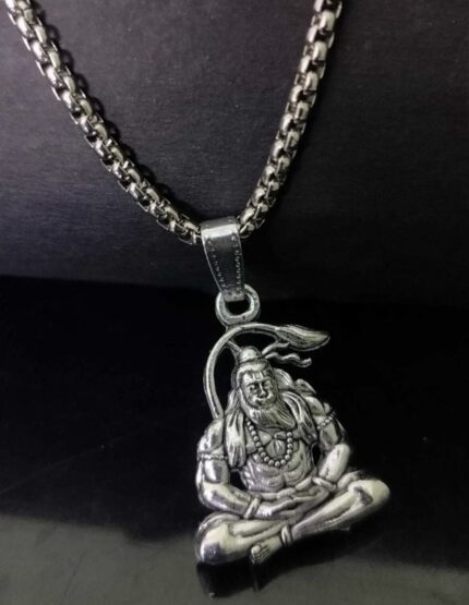 Hanumanji Locket In Silver And Gold
